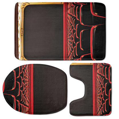 Theatre Stage Print 3 Piece Bath Mat Set