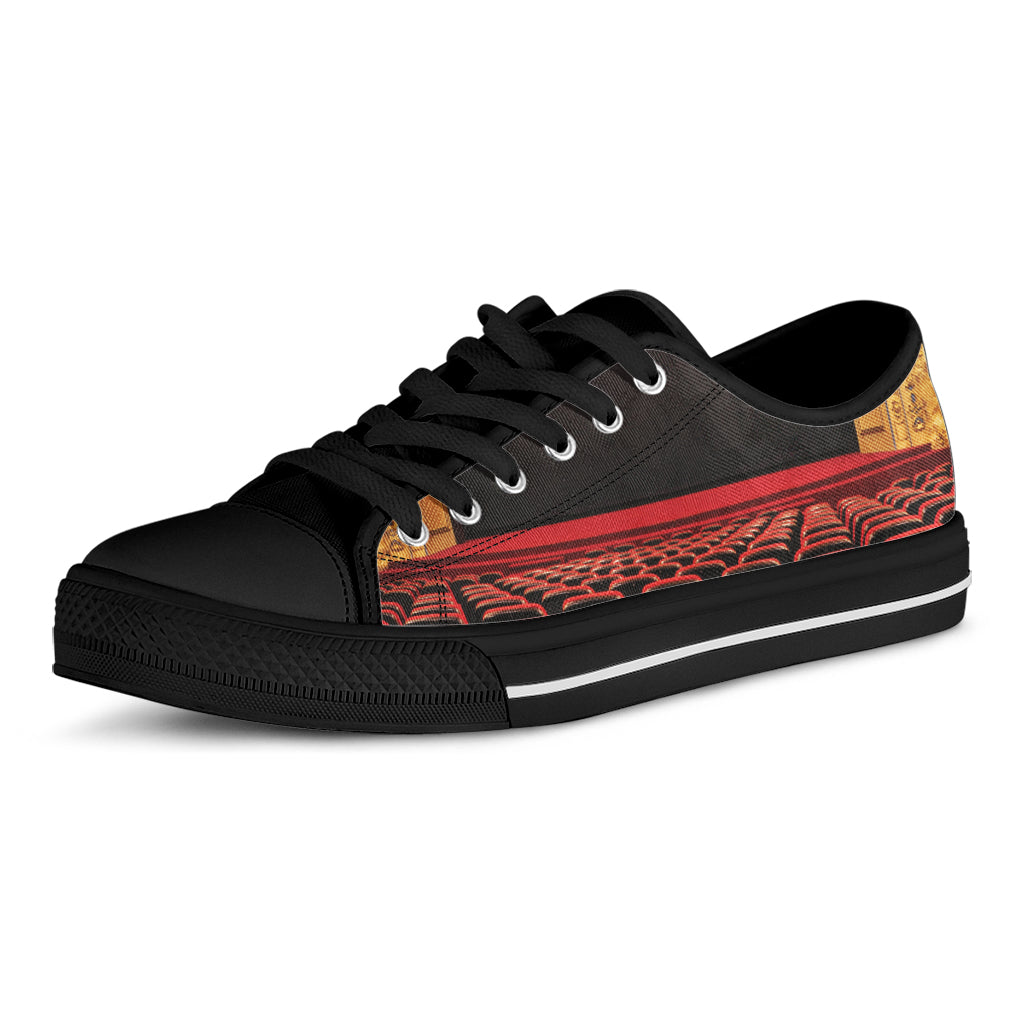 Theatre Stage Print Black Low Top Shoes