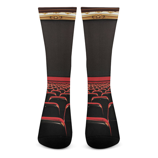 Theatre Stage Print Crew Socks