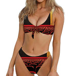 Theatre Stage Print Front Bow Tie Bikini