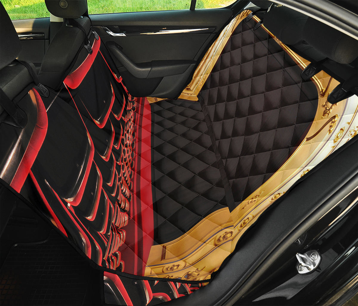 Theatre Stage Print Pet Car Back Seat Cover