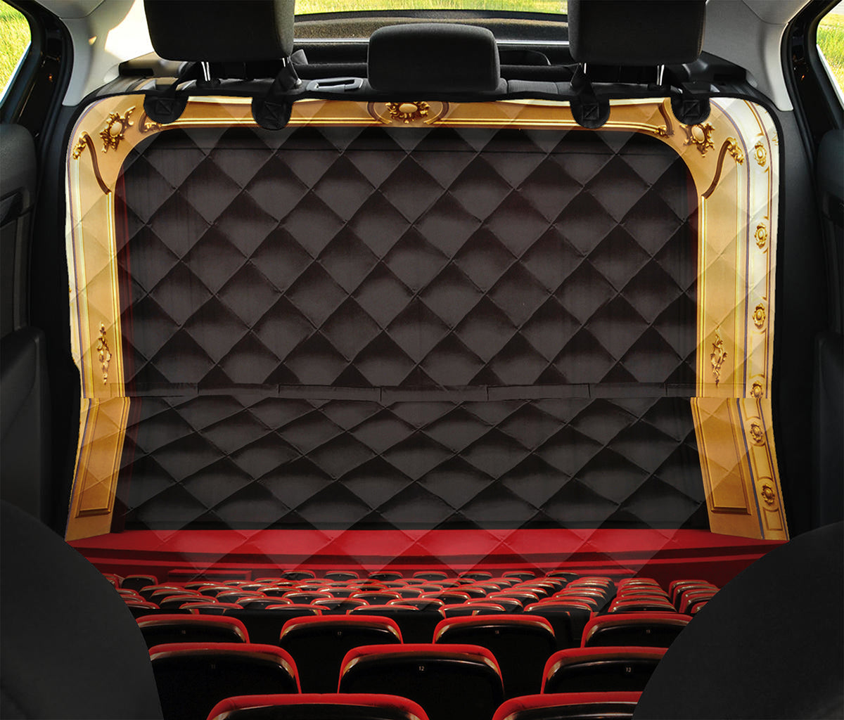 Theatre Stage Print Pet Car Back Seat Cover