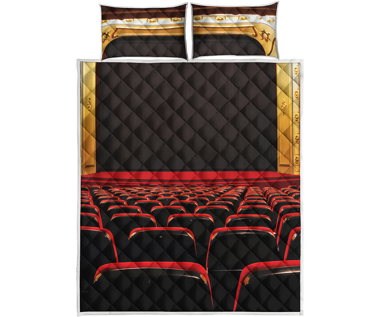 Theatre Stage Print Quilt Bed Set