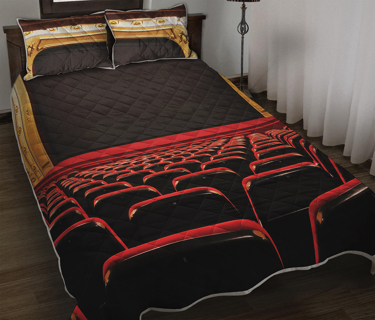 Theatre Stage Print Quilt Bed Set