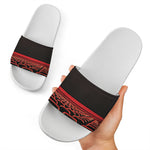 Theatre Stage Print White Slide Sandals