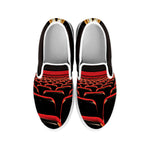 Theatre Stage Print White Slip On Shoes