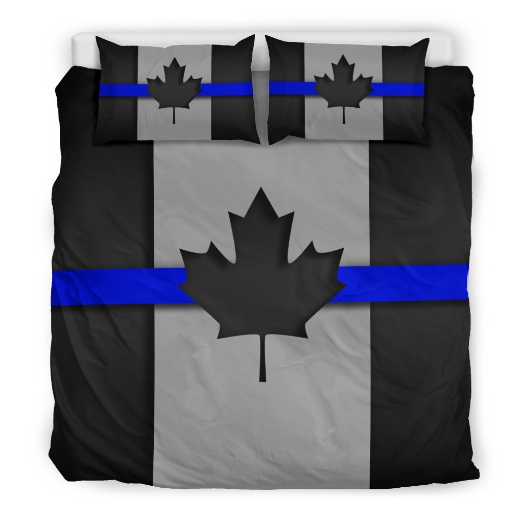 Thin Blue Line Canada Duvet Cover Bedding Set GearFrost