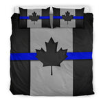 Thin Blue Line Canada Duvet Cover Bedding Set GearFrost