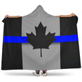 Thin Blue Line Canada Hooded Blanket