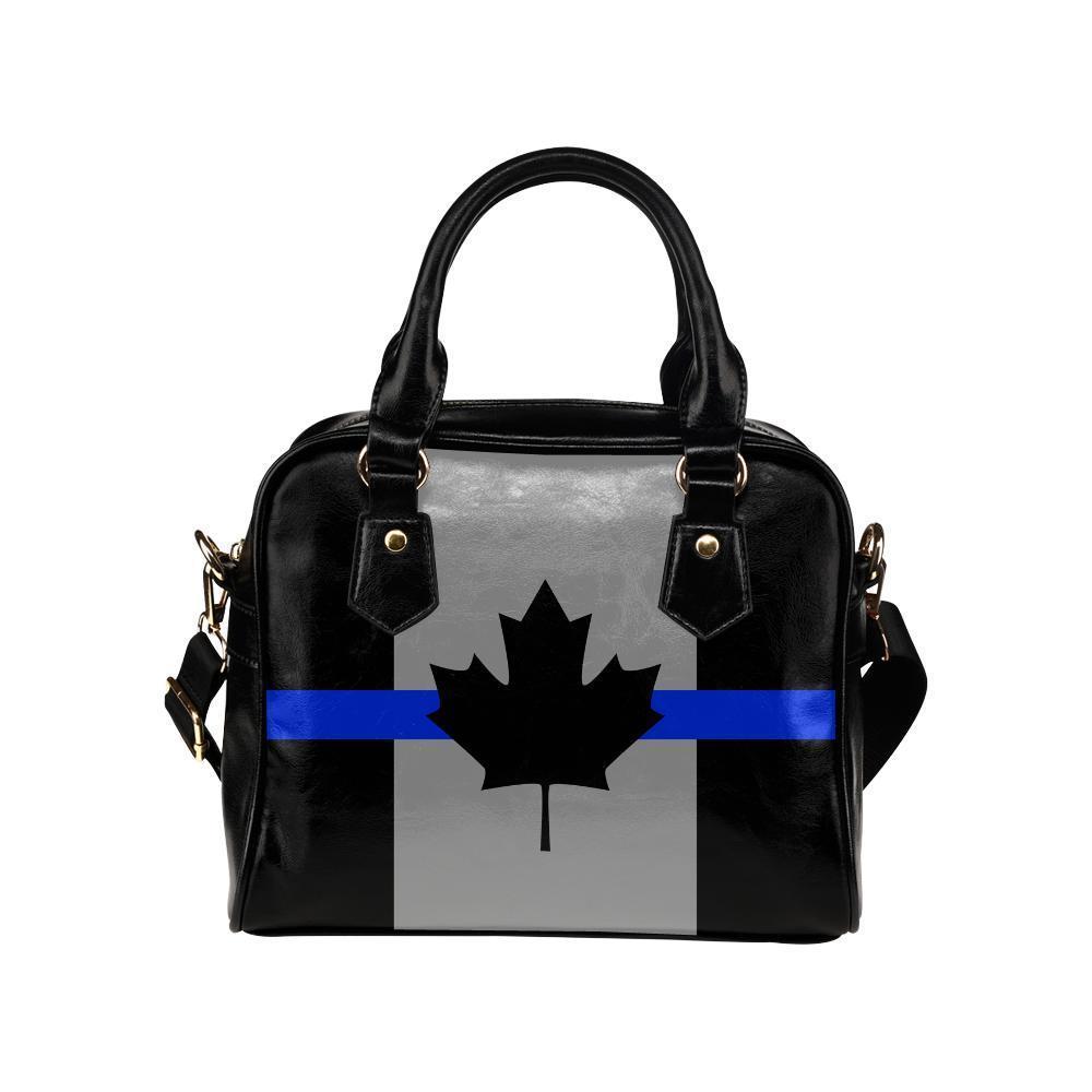 Thin Blue Line Canada Leather Shoulder Handbag GearFrost