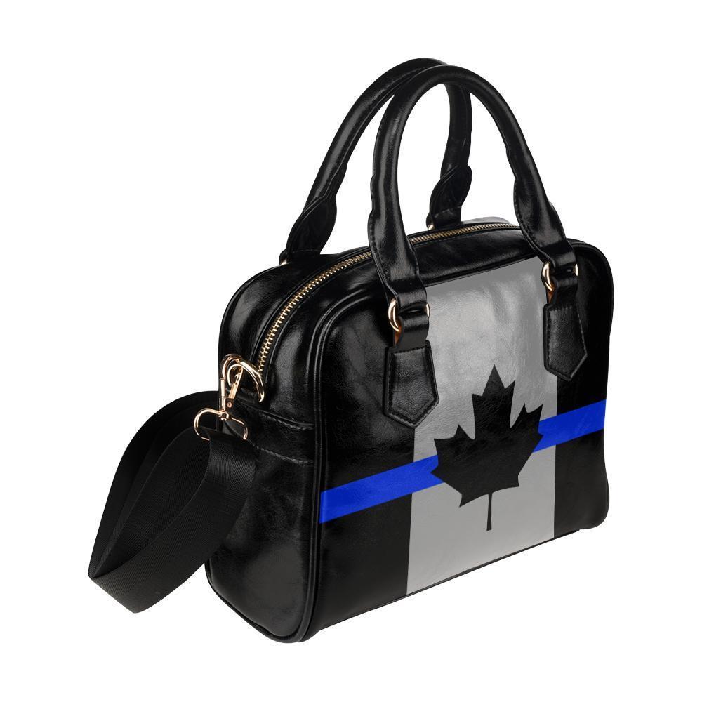 Thin Blue Line Canada Leather Shoulder Handbag GearFrost