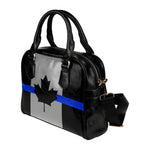 Thin Blue Line Canada Leather Shoulder Handbag GearFrost