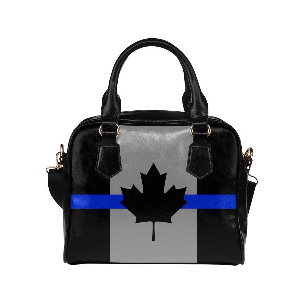 Thin Blue Line Canada Leather Shoulder Handbag GearFrost