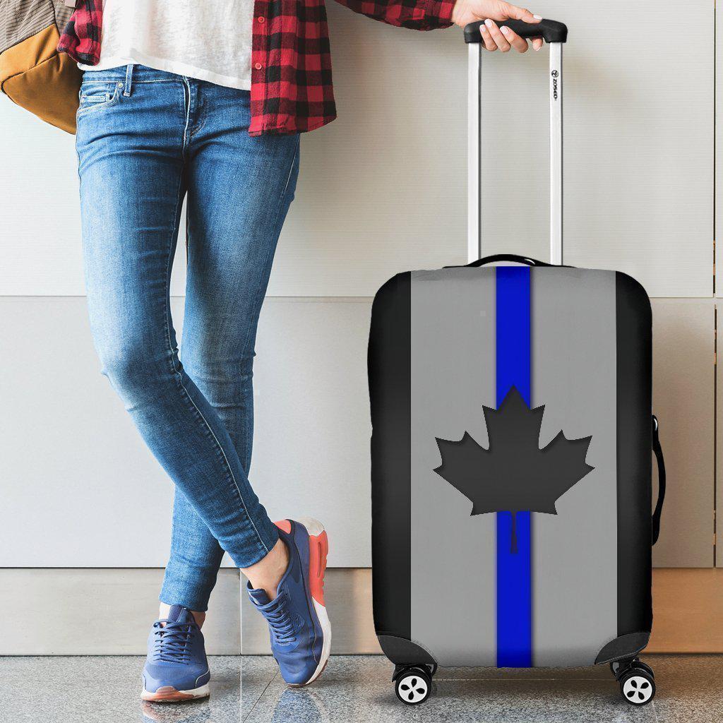 Thin Blue Line Canada Luggage Cover GearFrost