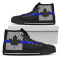 Thin Blue Line Canada Black High Top Sneakers