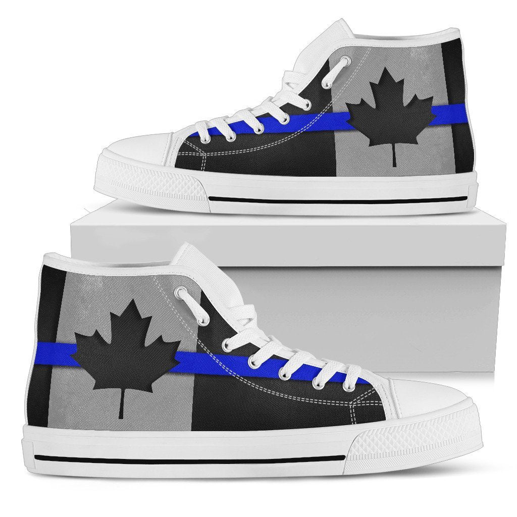 Thin Blue Line Canada Women's High Top Shoes GearFrost