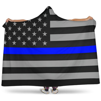 Thin Blue Line Hooded Blanket GearFrost