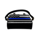 Thin Blue Line Leather Shoulder Handbag GearFrost