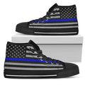 Thin Blue Line Black High Top Sneakers