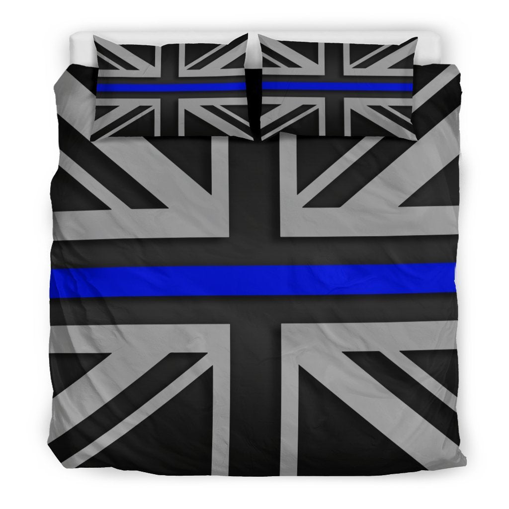 Thin Blue Line Union Jack Duvet Cover Bedding Set GearFrost
