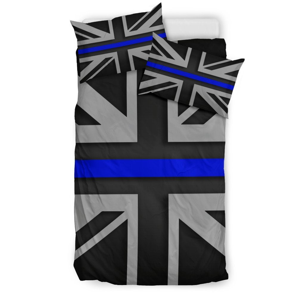 Thin Blue Line Union Jack Duvet Cover Bedding Set GearFrost