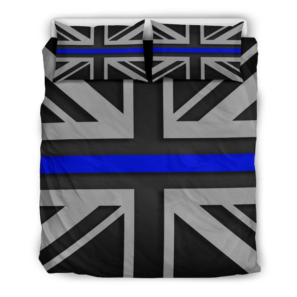 Thin Blue Line Union Jack Duvet Cover Bedding Set GearFrost