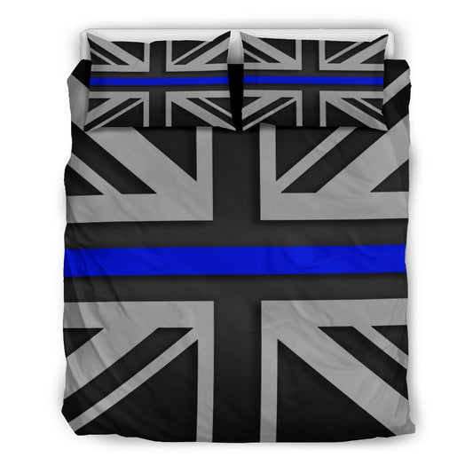 Thin Blue Line Union Jack Duvet Cover Bedding Set GearFrost