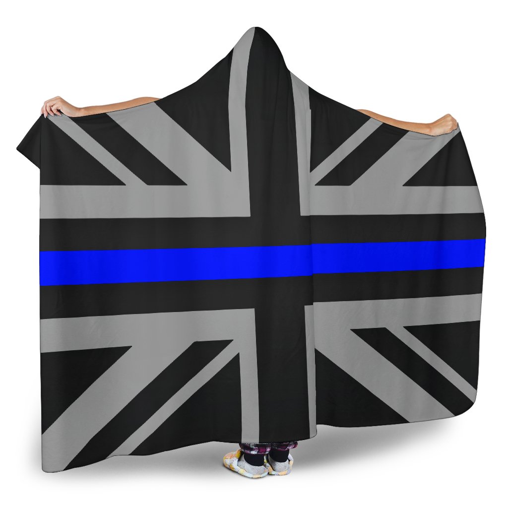 Thin Blue Line Union Jack Hooded Blanket GearFrost