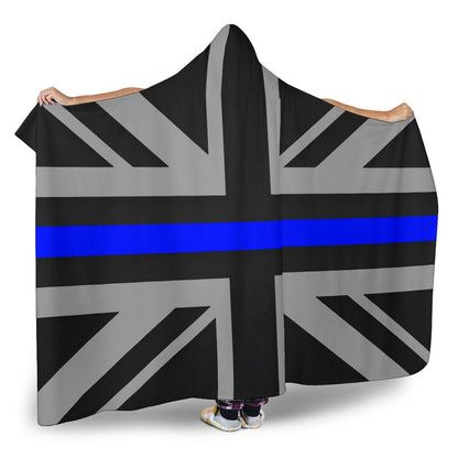 Thin Blue Line Union Jack Hooded Blanket GearFrost