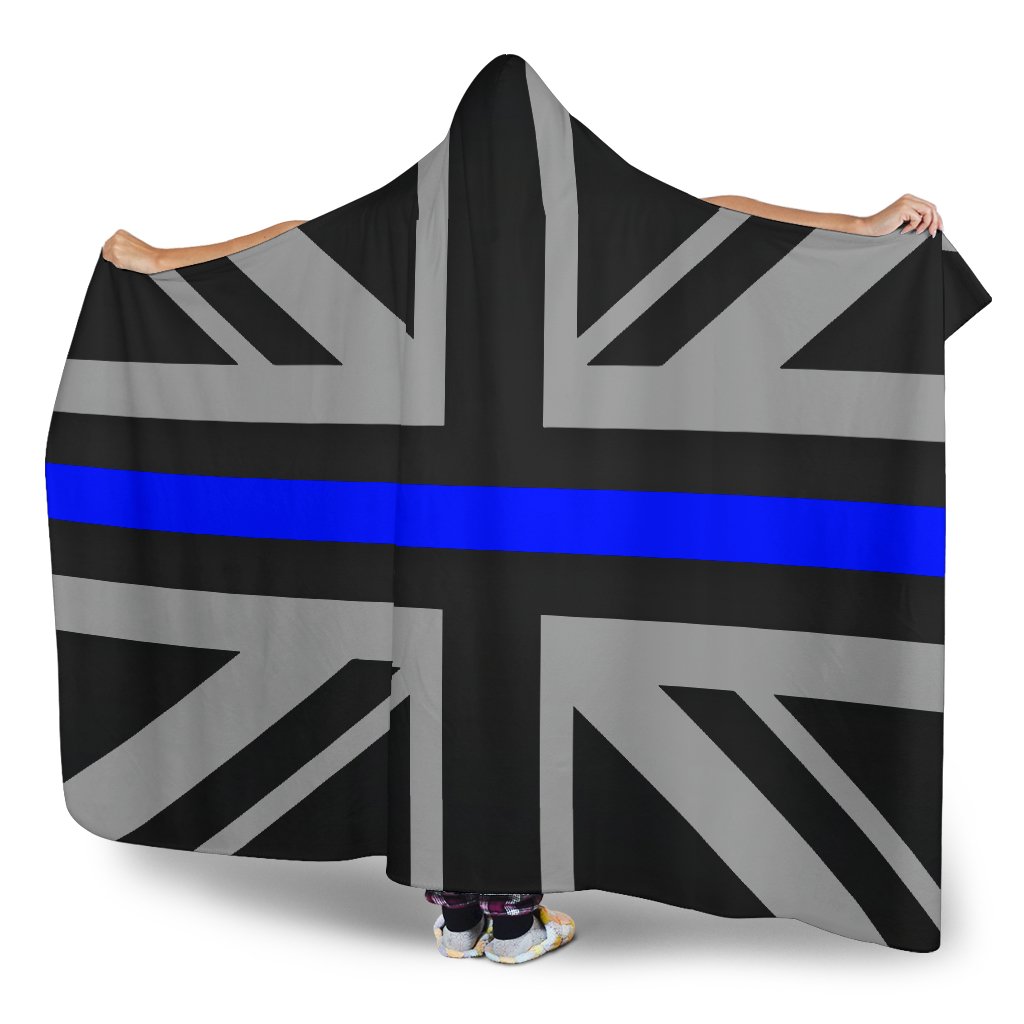 Thin Blue Line Union Jack Hooded Blanket GearFrost