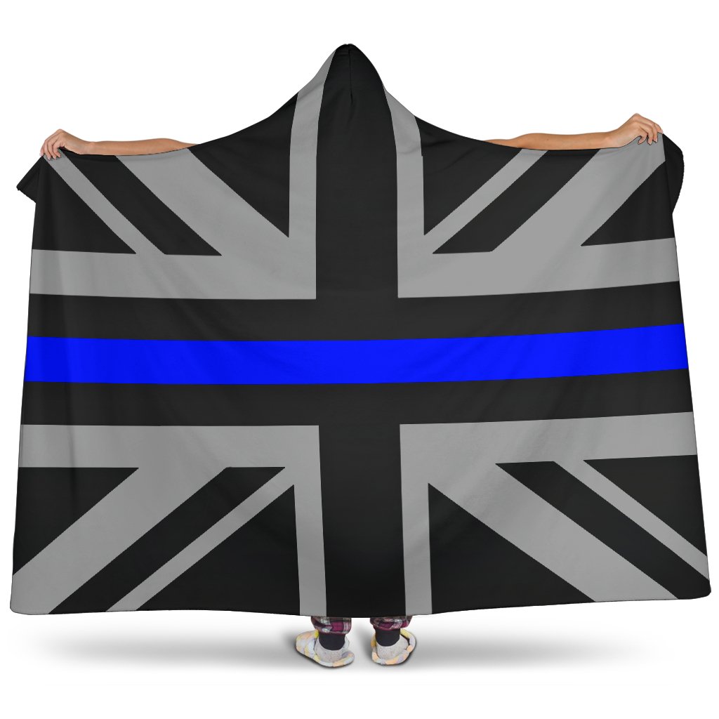 Thin Blue Line Union Jack Hooded Blanket GearFrost