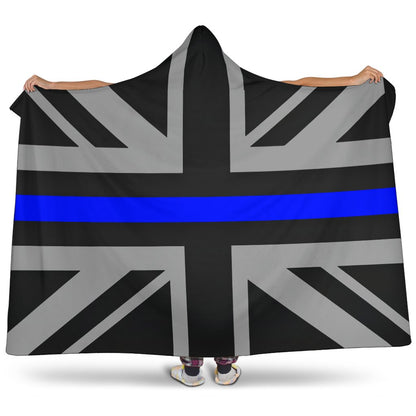 Thin Blue Line Union Jack Hooded Blanket GearFrost