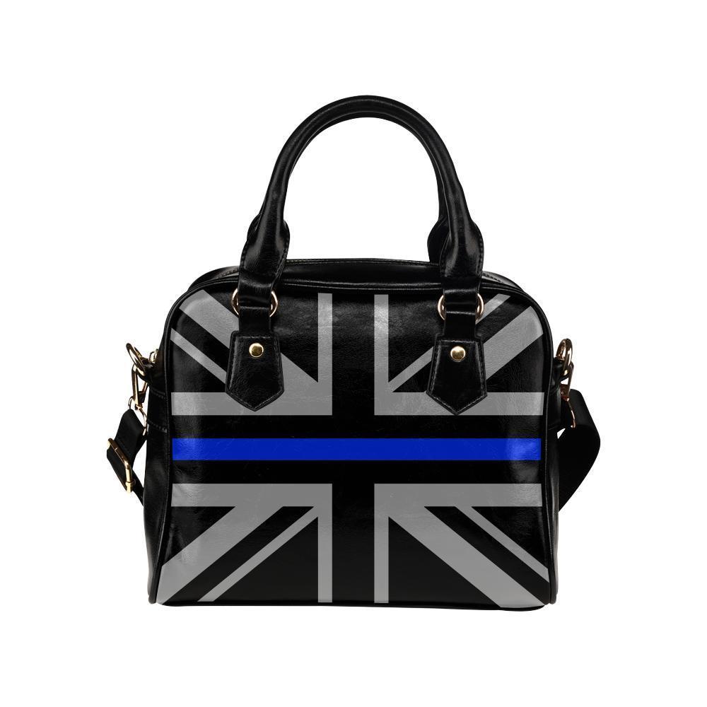 Thin Blue Line Union Jack Leather Shoulder Handbag GearFrost