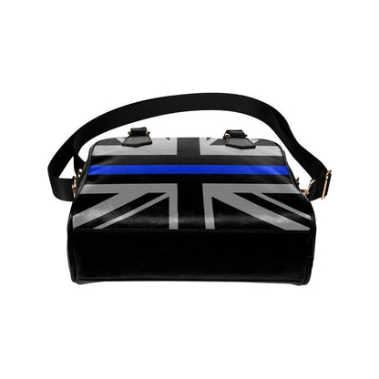 Thin Blue Line Union Jack Leather Shoulder Handbag GearFrost