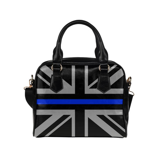 Thin Blue Line Union Jack Leather Shoulder Handbag GearFrost
