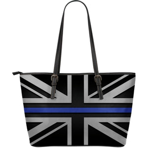 Thin Blue Line Union Jack Leather Tote Bag GearFrost