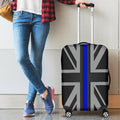 Thin Blue Line Union Jack Luggage Cover