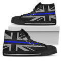 Thin Blue Line Union Jack Black High Top Sneakers