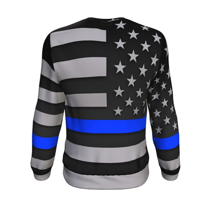 Thin Blue Line Unisex Crewneck Sweatshirt GearFrost