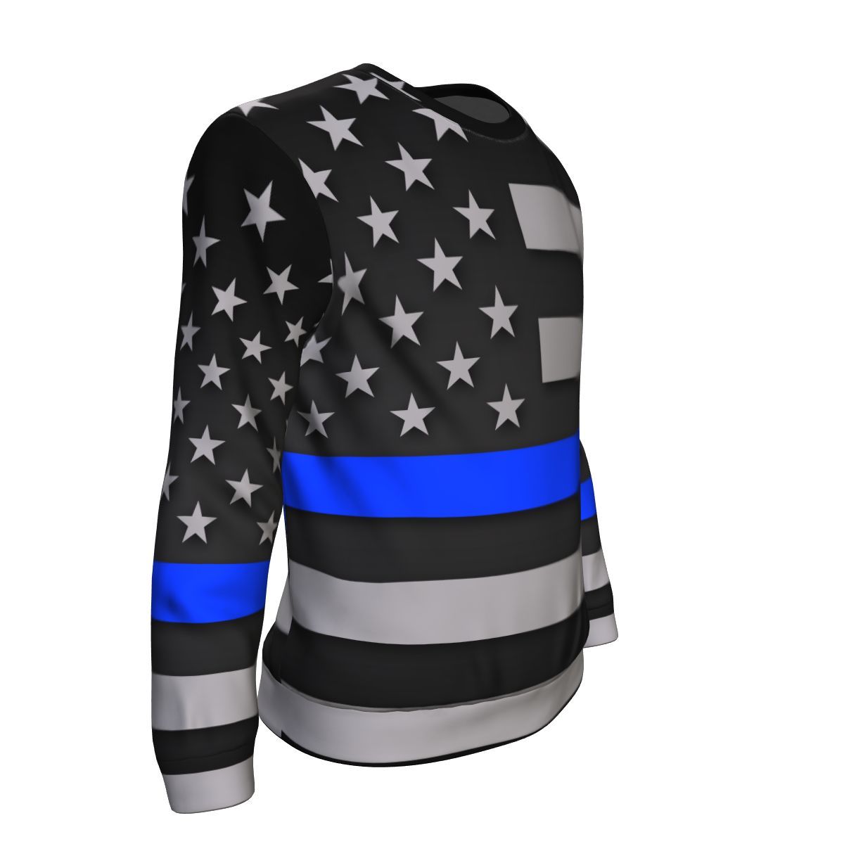 Thin Blue Line Unisex Crewneck Sweatshirt GearFrost