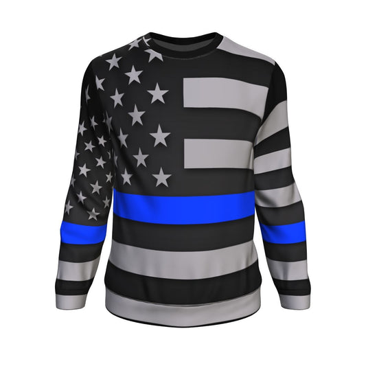 Thin Blue Line Unisex Crewneck Sweatshirt GearFrost
