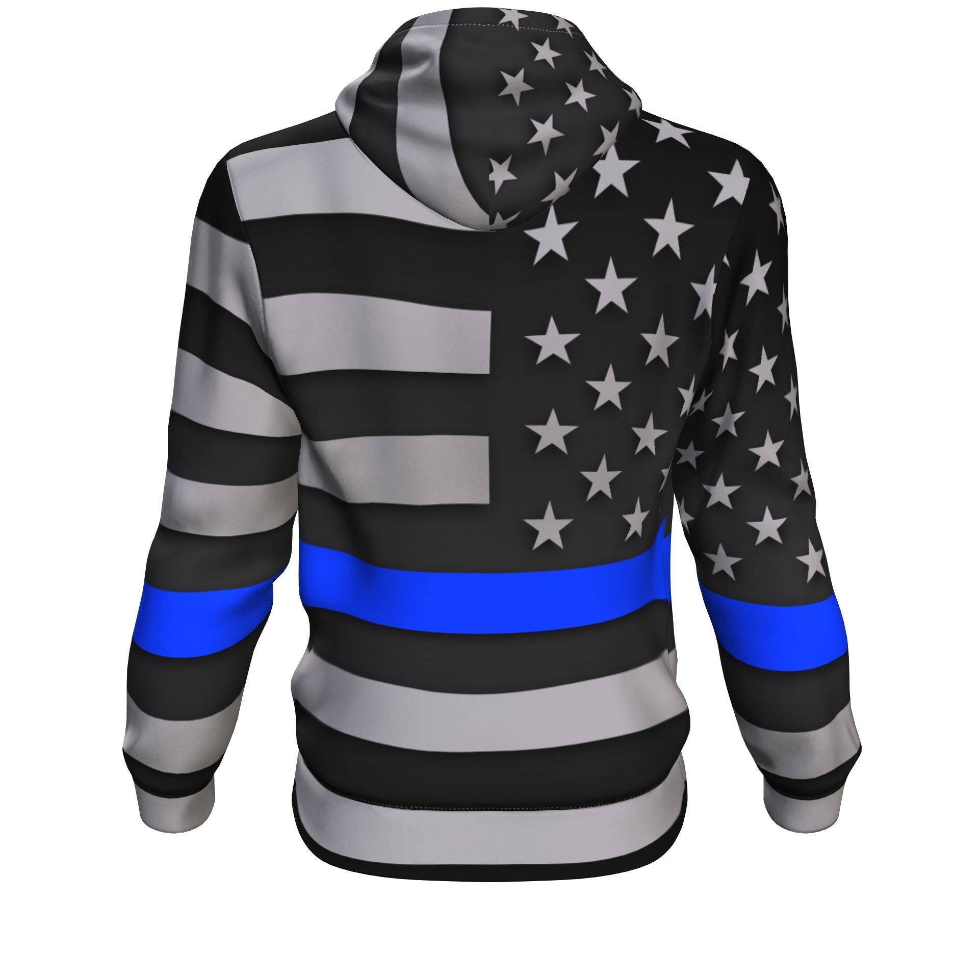 Thin Blue Line Unisex Pullover Hoodie GearFrost