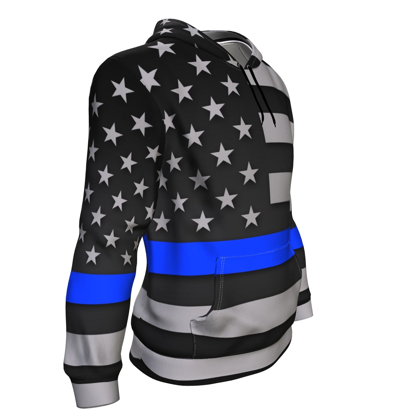 Thin Blue Line Unisex Pullover Hoodie GearFrost