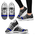 Thin Blue Line White Running Shoes