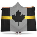 Thin Gold Line Canada Hooded Blanket