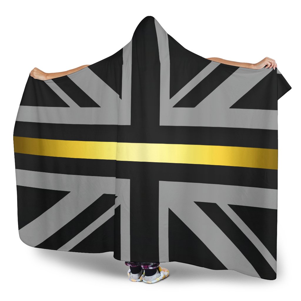 Thin Gold Line Union Jack Hooded Blanket GearFrost