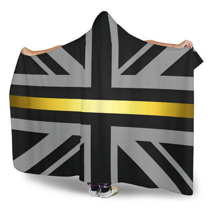 Thin Gold Line Union Jack Hooded Blanket GearFrost