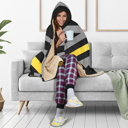 Thin Gold Line Union Jack Hooded Blanket GearFrost