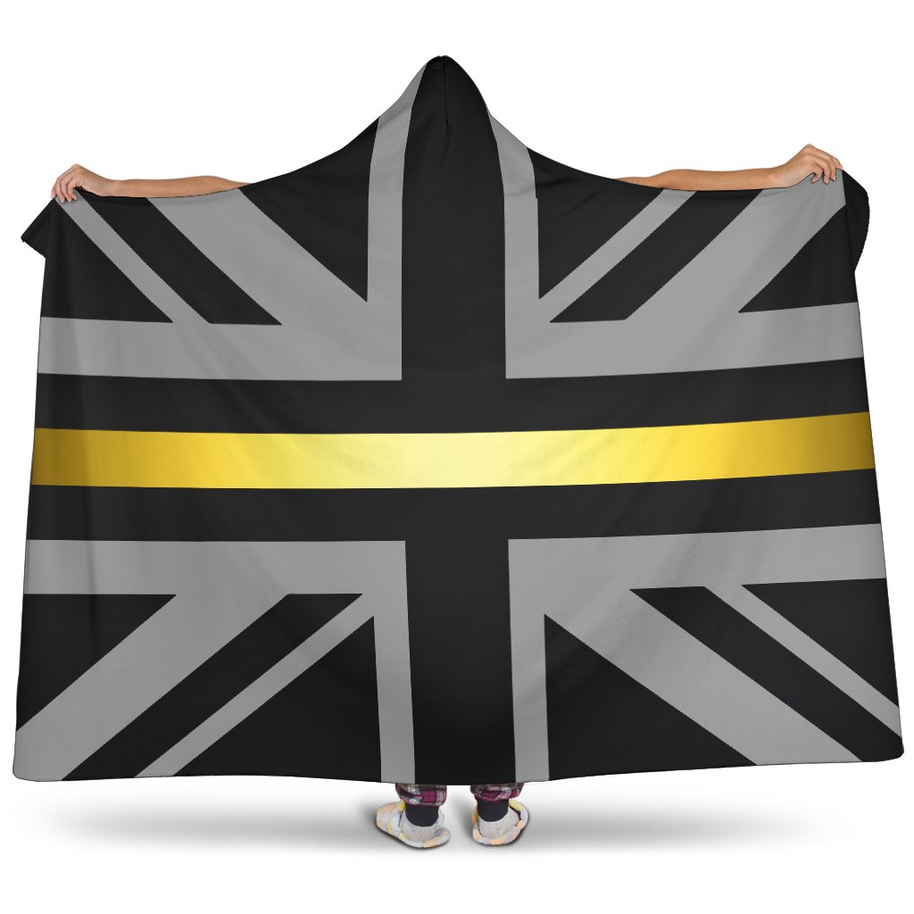 Thin Gold Line Union Jack Hooded Blanket GearFrost