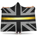Thin Gold Line Union Jack Hooded Blanket